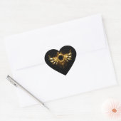 Steampunkvleugels Hart Sticker (Envelop)