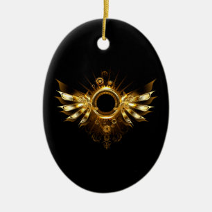 Steampunkvleugels Keramisch Ornament