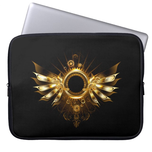 Steampunkvleugels Laptop Sleeve (Voorkant)
