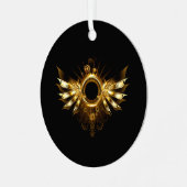 Steampunkvleugels Metalen Ornament (Voorkant links)
