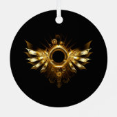 Steampunkvleugels Metalen Ornament (Achterkant)