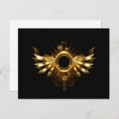 Steampunkvleugels RSVP Kaartje (Voorkant / Achterkant)