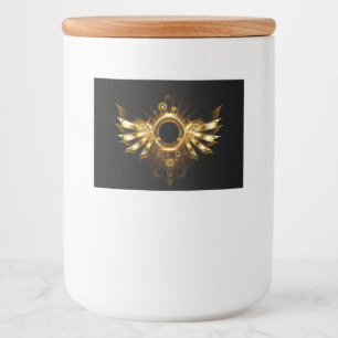 Steampunkvleugels Voedselcontainer Etiket