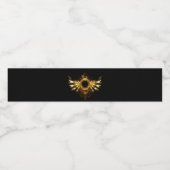 Steampunkvleugels Waterfles Etiket (Enkel label)