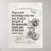 Steamroller Tech Quote Grappig Poster (Voorkant)