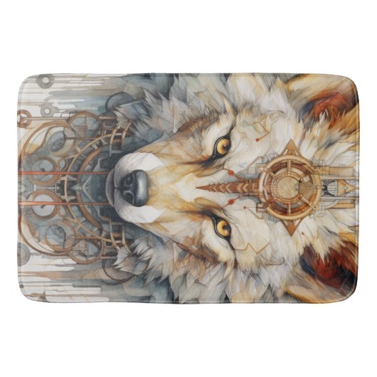 Steamshadow Steampunk Wolf Badmat (Voorkant)