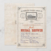 Steamship Cruise Ticket Invitation Vrijgezellenfee Kaart (Voorkant / Achterkant)