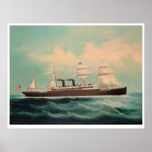 Steamship S.S. China (1614A) Poster (Voorkant)