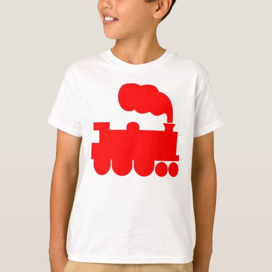 Steamtrainesymbool - rood t-shirt (Voorkant)