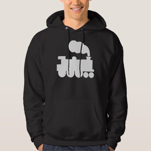 Steamtrainesymbool - wit hoodie (Voorkant)