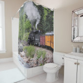 Steamtrein & rivier, Colorado Douchegordijn (In situ)