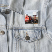 STEAMTREIN VIERKANTE BUTTON 5,1 CM (In situ)