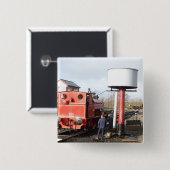 STEAMTREIN VIERKANTE BUTTON 5,1 CM (Voorkant /achterkant)