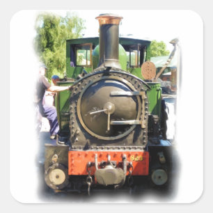 STEAMTREIN VIERKANTE STICKER