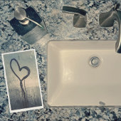 Steamy Drawn Heart Servet