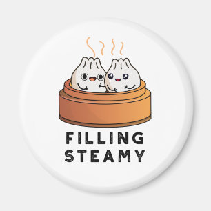 Steamy Funny Dimsum Bao Pun vullen Magneet