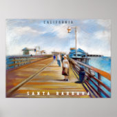 Stearns Wharf Pastel | Santa Barbara, CA Poster (Voorkant)