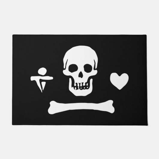 Stede Bonnet Pirate Flag Jolly Roger Deurmat (Voorkant)