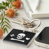 Stede Bonnet Pirate Flag Jolly Roger Sleutelhanger (Voorkant Rechts)