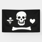 Stede Bonnet Pirate Flag Jolly Roger Spandoek (Horizontaal)