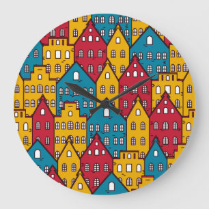 Stedelijk abstract: stadspatroon grote klok
