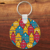 Stedelijk abstract:  stadspatroon sleutelhanger (Achterkant)
