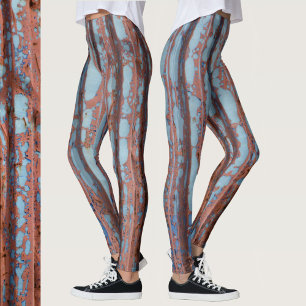 Stedelijk Blauw en Rood Leggings