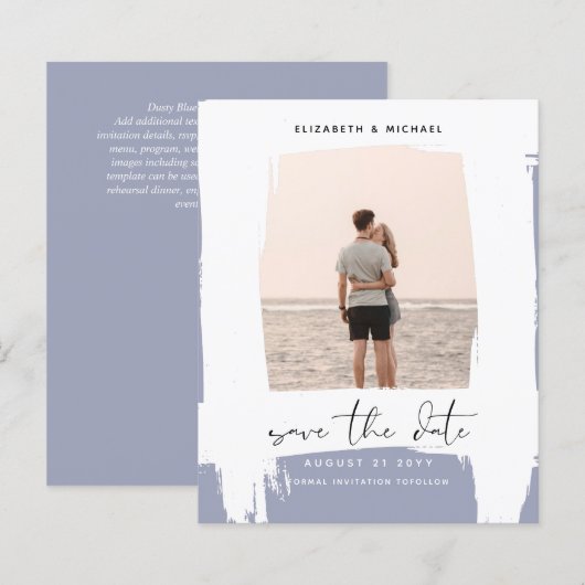 Stedelijk Chic Minimalistische FOTO Bewaar De Data (Voorkant / Achterkant)