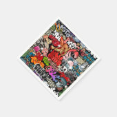 Stedelijk dynamisch straatkunst Graffiti-kunstpatr Servetten (Hoek)