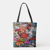 Stedelijk dynamisch straatkunst Graffiti-kunstpatr Tote Bag (Achterkant)