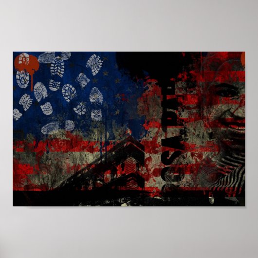 stedelijk graffiti - amerikaans poster van verval (Voorkant)