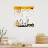 stedelijk graffiti-poster poster (Keuken)