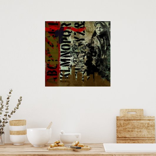 stedelijk graffiti-poster poster (Keuken)