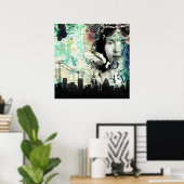 stedelijk graffiti-poster poster (Thuiskantoor)