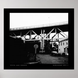 Stedelijk industrieel landschap poster