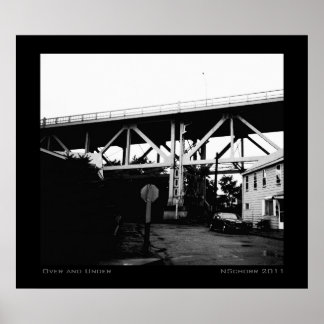 Stedelijk industrieel landschap poster