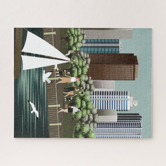 Stedelijk landschap legpuzzel (Horizontaal)