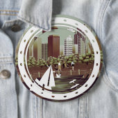 Stedelijk landschap ronde button 6,0 cm (In situ)