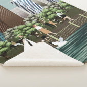 Stedelijk landschap sherpa deken (3/4)