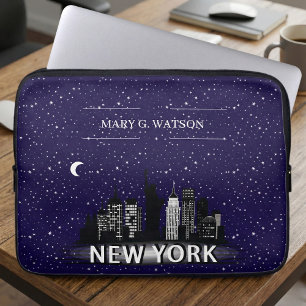 Stedelijk landschap van NYC op maat Laptop Sleeve