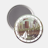 Stedelijk landschapsmagneet magneet (Voorkant / Achterkant)
