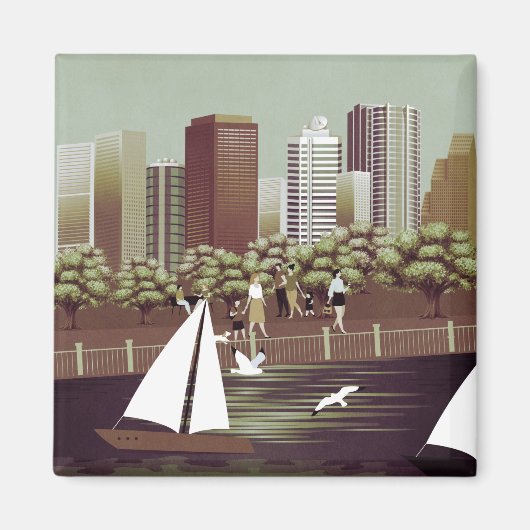 Stedelijk landschapsmagneet magneet (Voorkant)