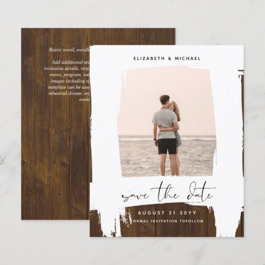 Stedelijk Minimalistisch Fotobestand 'Save The Dat (Voorkant / Achterkant)