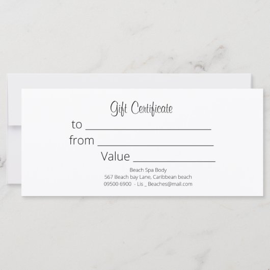 Stedelijk salon Cadeaucertificaat in Oostenrijk (Achterkant)