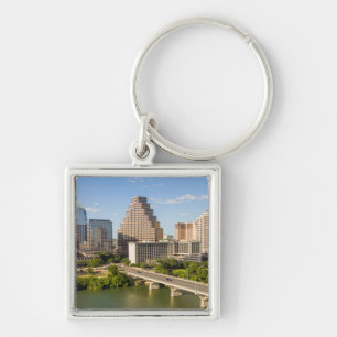 Stedelijk silhouet aan Lady Bird Lake Sleutelhanger
