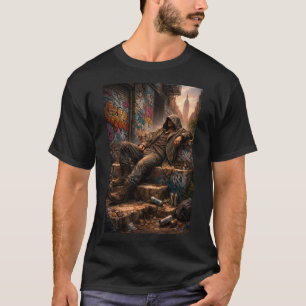 Stedelijk Straatleven Graffiti Muurkunst T-shirt