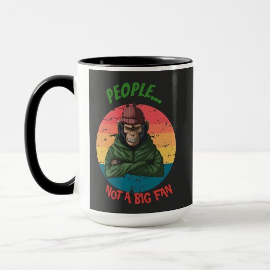 Stedelijk Warrior Green Angry Monkey Mok (Links)