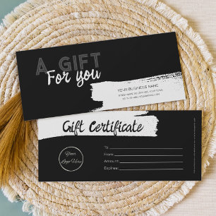 Stedelijk zwart met logo mannelijk cadeaubon