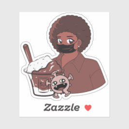 Stedelijke Anime Stijl & Bevroren Lekkernij – Zwar Sticker