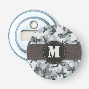 Stedelijke camouflage button flesopener